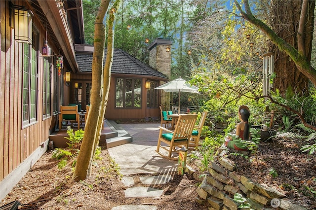 view of yard featuring a patio area