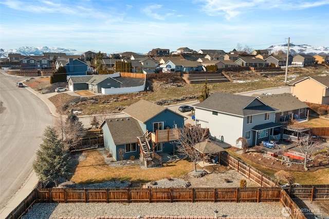 aerial view featuring a residential view