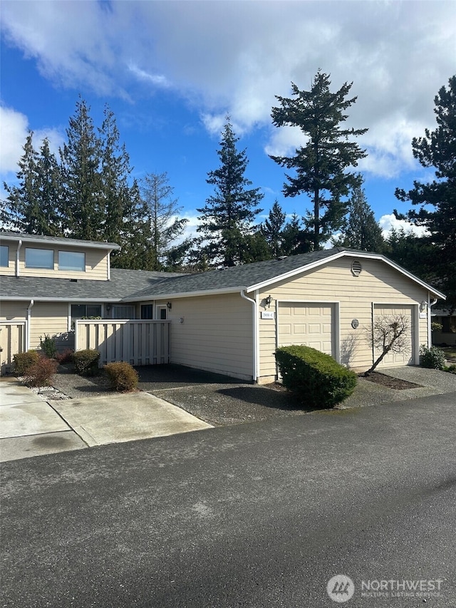 garage with driveway