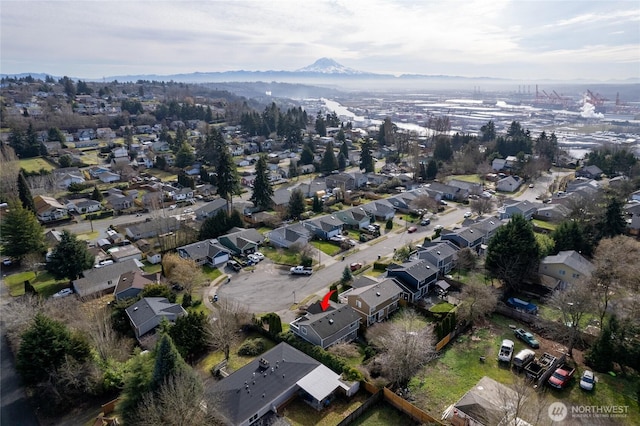 aerial view featuring a residential view