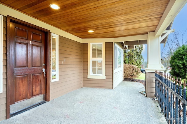 exterior space with covered porch