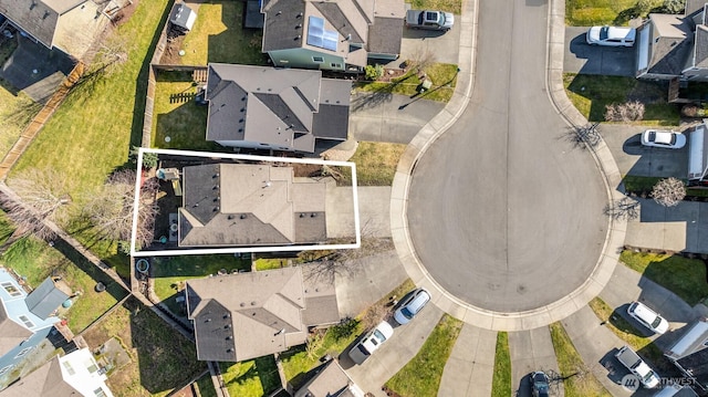 aerial view with a residential view