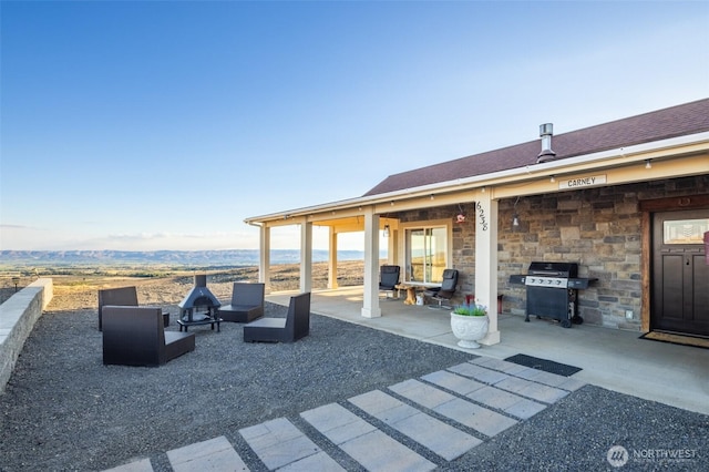 view of patio / terrace featuring grilling area