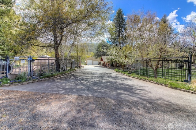 view of road featuring driveway