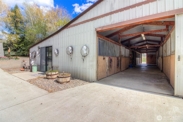 view of horse barn