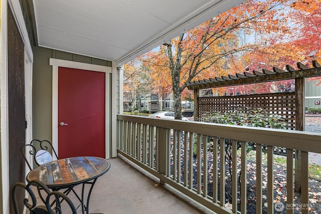 balcony with covered porch