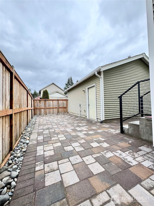 view of patio / terrace with a fenced backyard