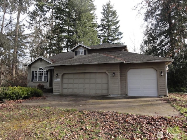 view of front of home with an attached garage