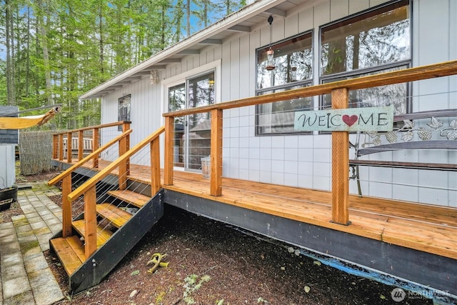 view of wooden deck