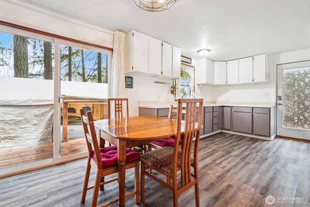 10209 Edgewood Dr, Anderson Island, WA 98303 - dining space featuring light wood-type flooring