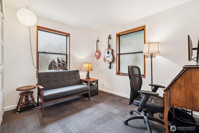 10209 Edgewood Dr, Anderson Island, WA 98303 - office space with dark colored carpet and baseboards
