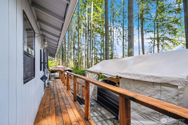 10209 Edgewood Dr, Anderson Island, WA 98303 - view of wooden deck