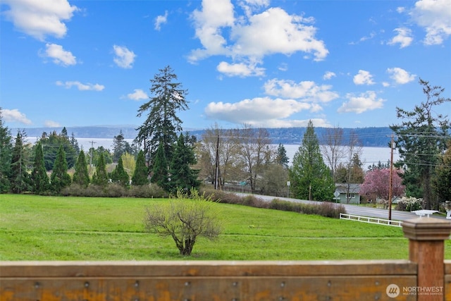 view of home's community featuring a lawn