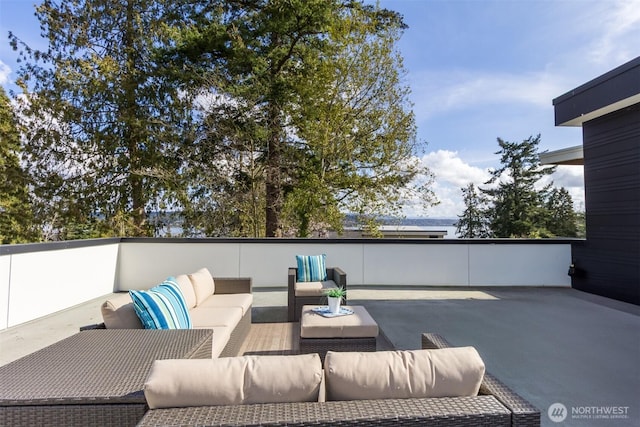 view of patio / terrace featuring an outdoor hangout area