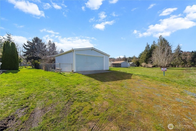 2308 Vista Ln, Anacortes, WA 98221 - view of yard featuring a garage and an outdoor structure