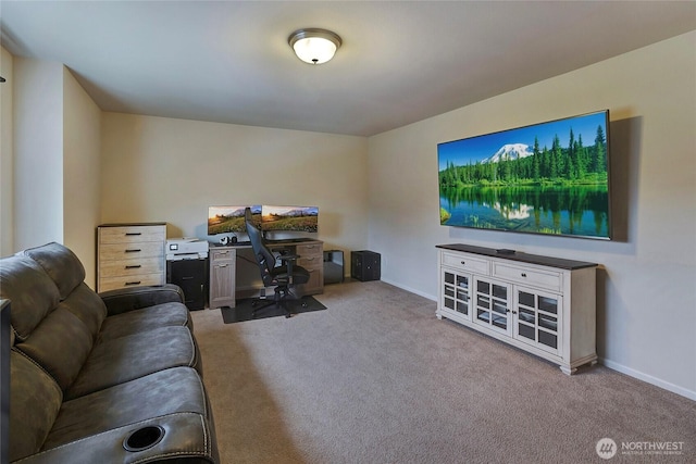 office featuring carpet and baseboards