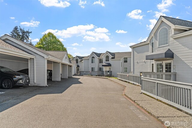 view of road with a residential view