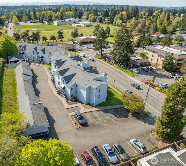 bird's eye view with a residential view