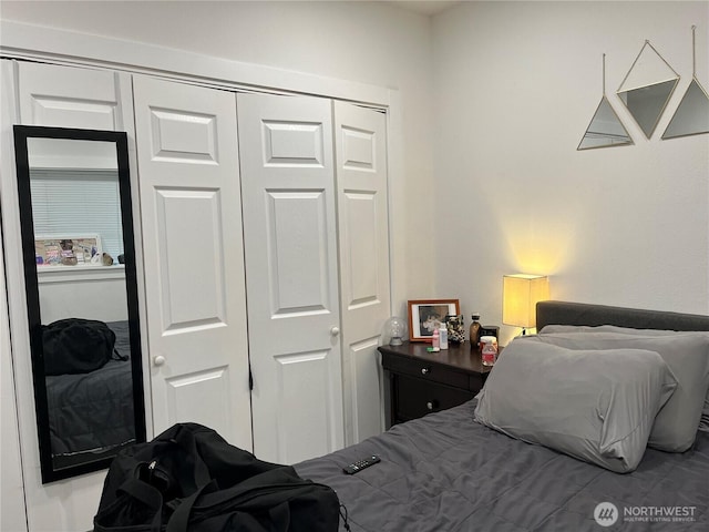 bedroom with a closet