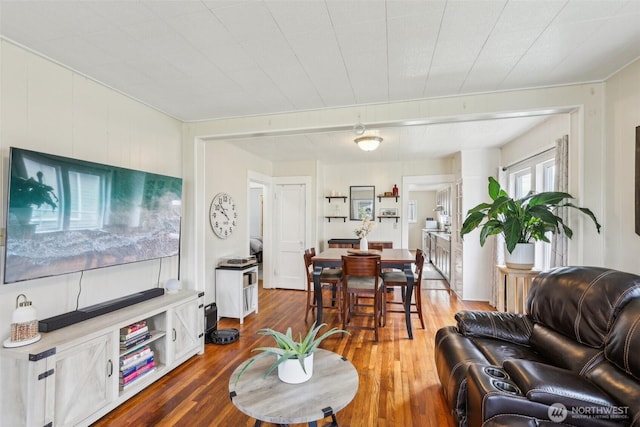 living room featuring wood finished floors