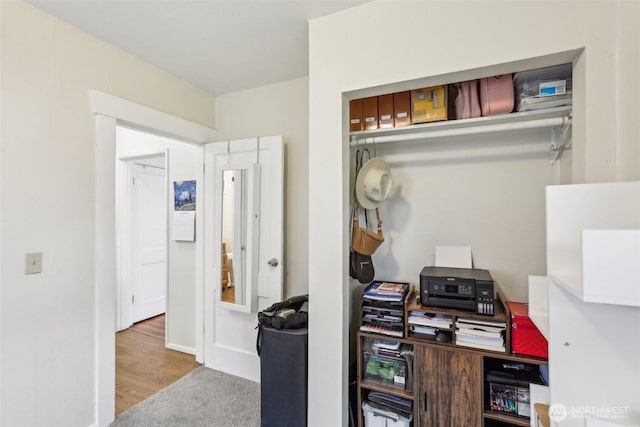 office with wood finished floors