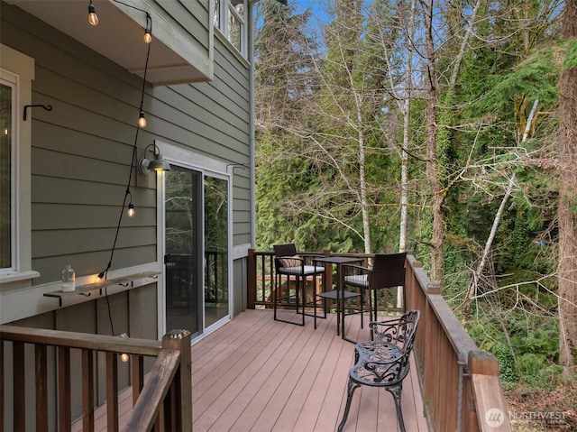 view of wooden deck