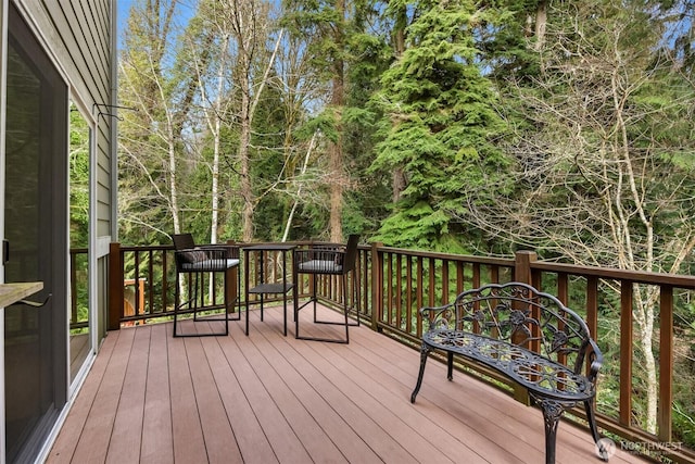 view of wooden deck