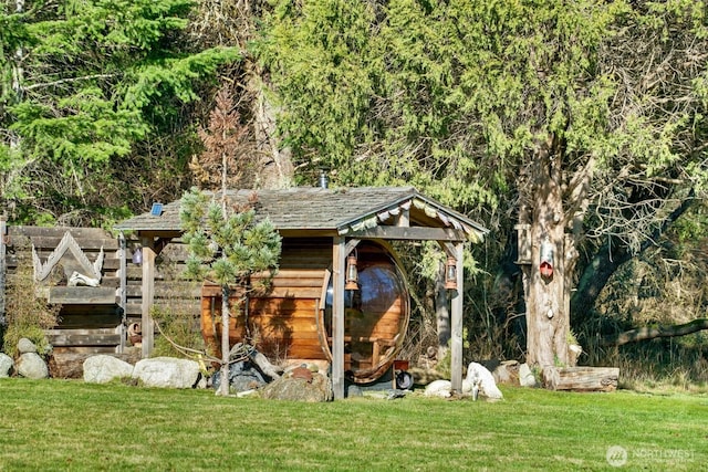 view of outbuilding featuring an outdoor structure