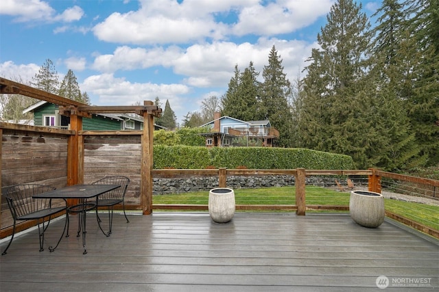 view of wooden deck