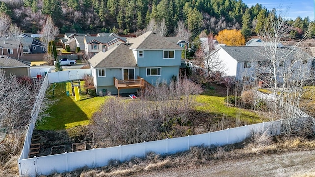 bird's eye view featuring a residential view