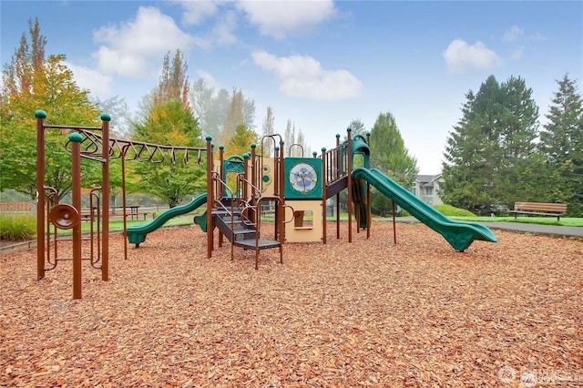 view of community jungle gym