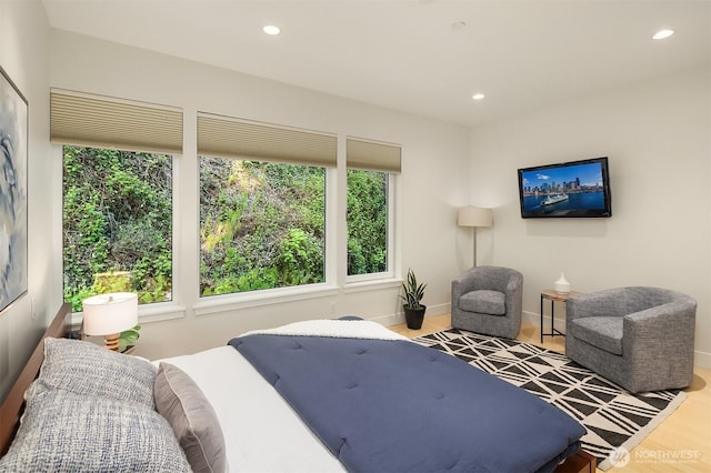 1514 Alki Ave SW, Seattle, WA 98116 - bedroom featuring recessed lighting, baseboards, and wood finished floors