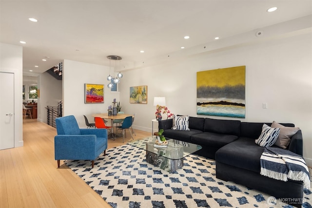 1514 Alki Ave SW, Seattle, WA 98116 - living room with recessed lighting, wood finished floors, and baseboards