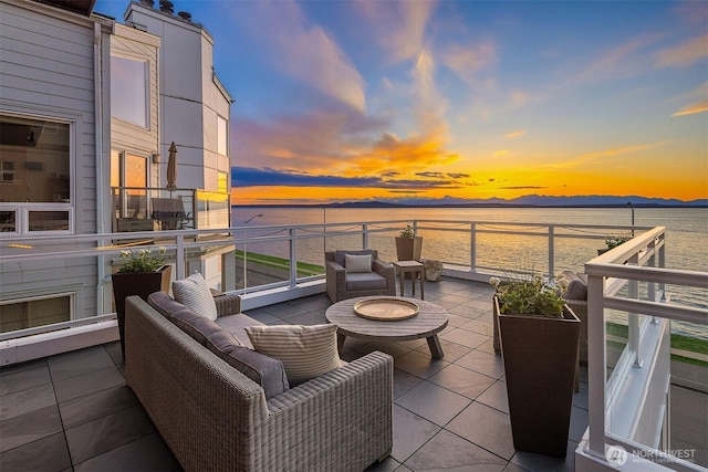 1514 Alki Ave SW, Seattle, WA 98116 - view of patio / terrace featuring a water view and a balcony