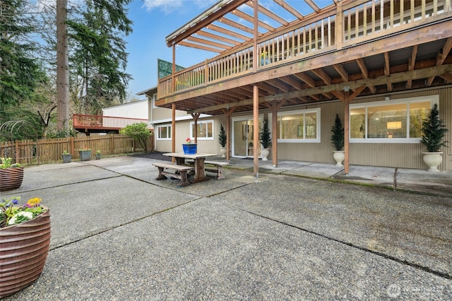 view of patio / terrace with fence