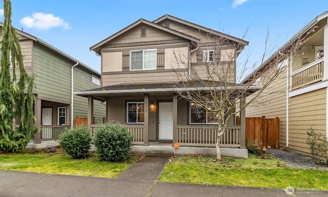 view of front of house featuring a porch