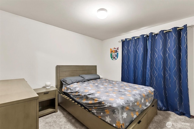 bedroom featuring carpet flooring