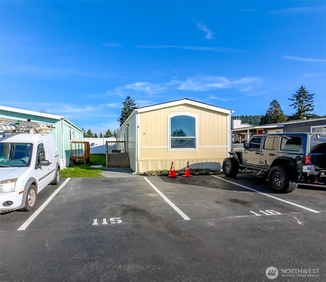 view of uncovered parking lot