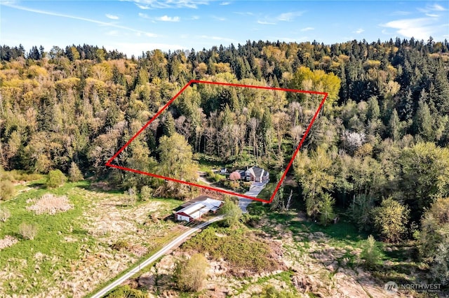 1501 13th St SE, Puyallup, WA 98372 - drone / aerial view with a view of trees