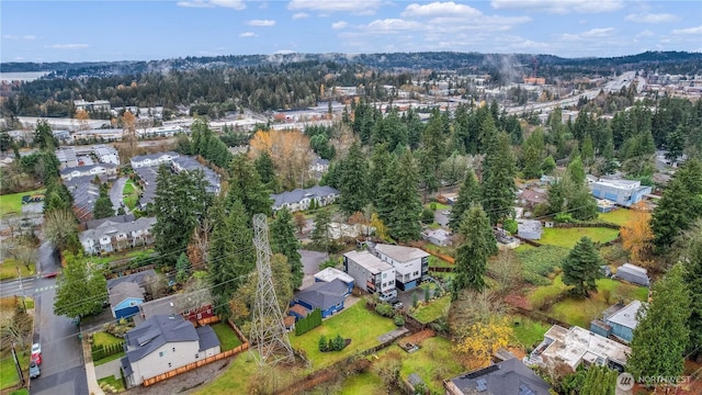 bird's eye view with a residential view