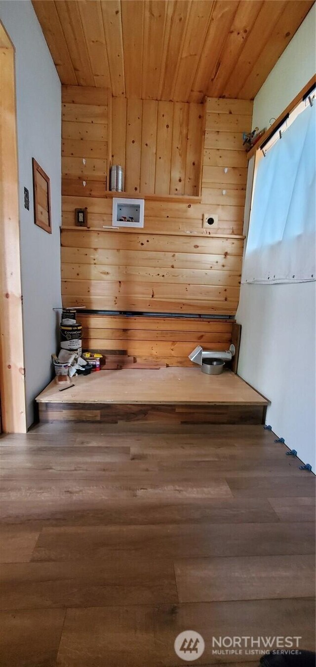 160 Gharet Rd, Randle, WA 98377 - sauna / steam room with wood ceiling, wood walls, and wood finished floors