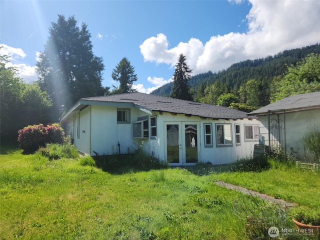 160 Gharet Rd, Randle, WA 98377 - view of front facade featuring french doors and a view of trees
