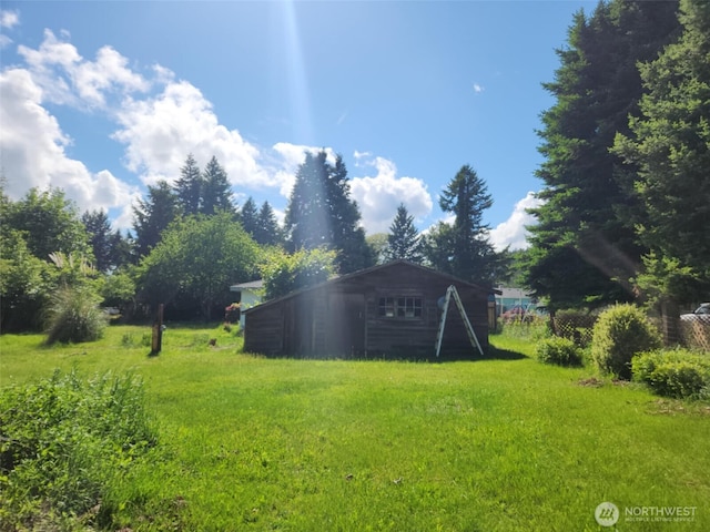 160 Gharet Rd, Randle, WA 98377 - view of green lawn featuring an outbuilding