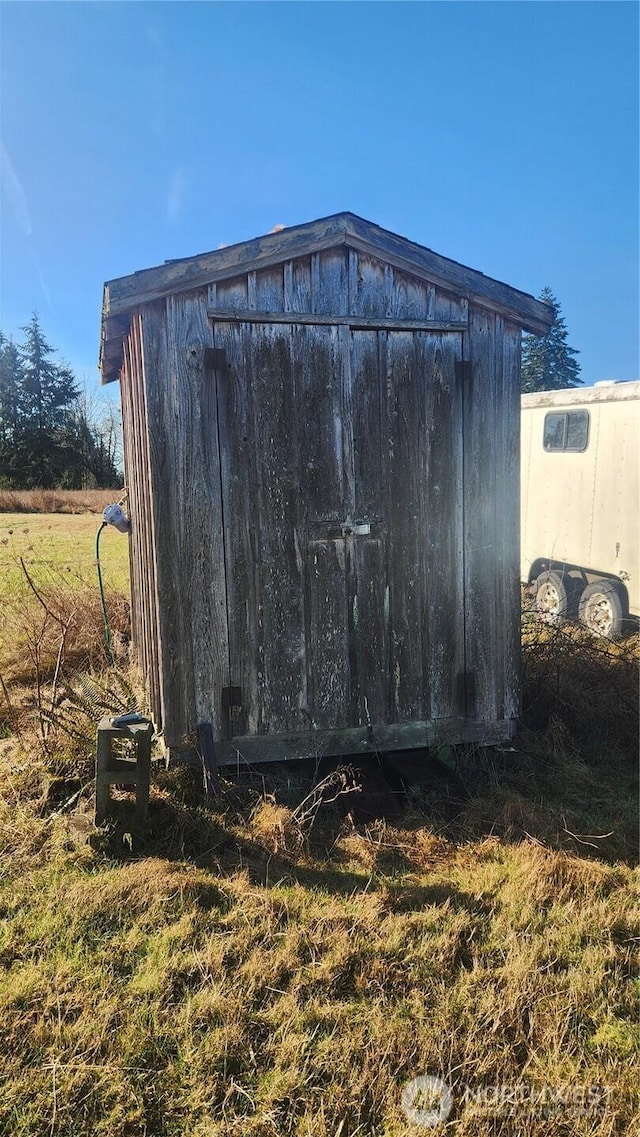 view of shed