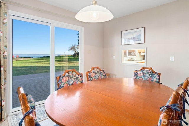 view of dining area