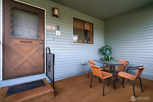 view of doorway to property