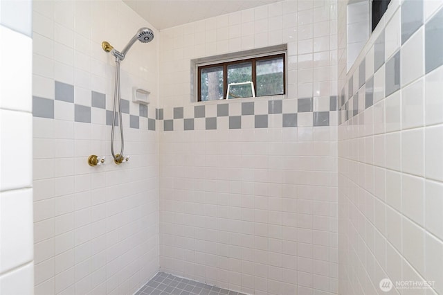 full bath featuring a tile shower