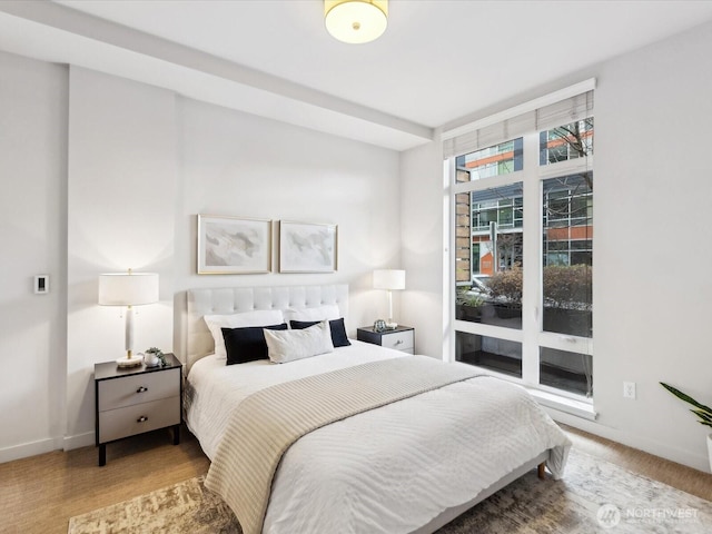 bedroom with baseboards