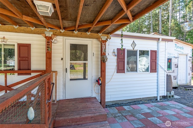 view of doorway to property