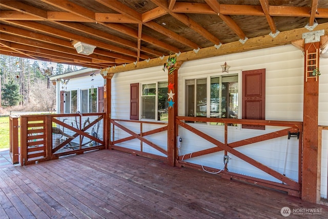 view of wooden terrace